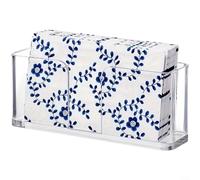 Alanmoship Servilletero acrílico transparente, para cocina y baño, moderno dispensador de pañuelos impermeable, para toallas de papel planas en encimera o estante (rectangular)