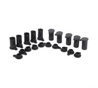 Alanmoship Solar Pv Connector Dust Cap Set, Silicona Ip67 Cubierta protectora para terminales de cable de panel fotovoltaico, 10 pares para energía renovable al aire libre (negro)