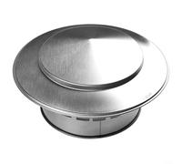 Alanmoship Tapa de ventilación de techo de acero inoxidable 304, cubierta de escape de chimenea para conducto de ventilación y salida de humo, campana protectora de escombros, 110 mm, 160 mm