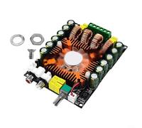 Alanmoship TDA7498E - Placa de alimentación digital 2X160W Clase D estéreo BTL220W Audio con ventilador de control de temperatura industrial, disipación de calor de bajo ruido