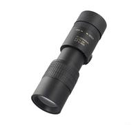 Alanmoship Telescopio monocular con zoom de 10 a 300 aumentos, visión portátil, prismáticos de mano para acampar al aire libre, con clip para teléfono y trípode para visión de largo alcance (solo