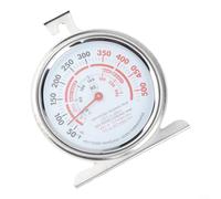 Alanmoship Termómetro de horno de acero inoxidable con esfera grande para hornear y asar con precisión en la cocina, diseño de gancho de metal de grado 430 para parrilla