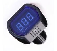 Alanmoship Voltímetro digital DC 12V-24V con pantalla LED, probador de carcasa ABS compatible con monitoreo de batería de coche para uso automotriz