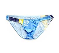 ALANZE Calzoncillos De Seda De Hielo, Ropa Interior Transparente, Cintura Baja, Bikini Gay para Hombre, Traje De Baño, Bañadores,02,XXL
