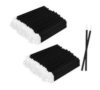 Alaoo 100PCS Cepillos para Maquillaje de Labios,Cepillo de Labios Desechable,Cepillos de Lápiz Labial, Pincel Labios de Brillo,Pinceles Aplicador Labial,Pinceles de Maquillaje para Cejas,Negro
