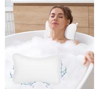 Alaoo Almohada de Baño, 2PCS Juego de Almohada de Baño de Lujo y Pelota de Baño, Almohada Ergonómica de Malla para Bañera de Hidromasaje, Antideslizante para Cabeza, Cuello y Espalda, B