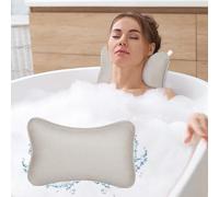 Alaoo Almohada de Baño, 2PCS Juego de Almohada de Baño de Lujo y Pelota de Baño, Almohada Ergonómica de Malla para Bañera de Hidromasaje, Antideslizante para Cabeza, Cuello y Espalda, A