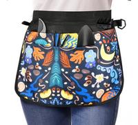 Alaoo Delantal de Trabajo, Delantal de Jardín Ajustable a Media Cintura, Soldador, 5 Bolsillos, 42 x 31cm Delantal de Trabajo de Lona Reforzado, Adecuado para Carpinteros, Herreros, Jardineros