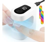 Alaoo MiNi Lámpara UV LED Uñas, Ligero con Pantalla Digital LED