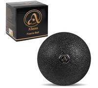 Alaoo Pelota Lacrosse Masaje, Bola de Masaje Negra, 12 CM Pelotas de Masaje de Fisioterapia para Fascitis Plantar, Terapia de Puntos Gatillo, Tejido Profundo, Liberación Miofascial, Yoga, Pilates