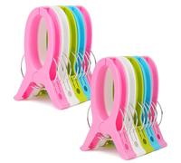 Alaoo Pinza para Toalla de Playa, 10 PCS Clips Pinzas de Plástico Fuerte, Duradero Grandes Playa Toalla Clips, para la Ropa Pesada y el Lavarse