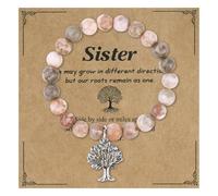 Alaoo Pulsera de Piedra de Cebra, Pulsera Curativa, Cadena de Piedra Natural de Cebra Rosa, Pulseras de Piedra para Mujer Regalo de Joyería, para Yoga Reiki Meditación Terapia Energética