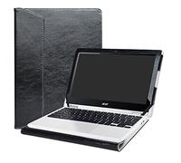 Alapmk Diseñado Especialmente La Funda Protectora de Cuero de PU para 11.6" Acer Chromebook R11 CB5-132T C738T / Chromebook 11 CB3-131 / Spin 1 SP111-33 Series Laptop,Negro
