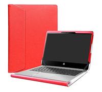 Alapmk Diseñado Especialmente La Funda Protectora de Cuero de PU para 12.5" HP EliteBook Folio G1 Ordenador portátil,Rojo