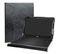 Alapmk Diseñado Especialmente La Funda Protectora de Cuero de PU para 13.3" DELL Latitude 13 3380 Education & DELL Chromebook 13 3380 Series Ordenador portátil,Negro