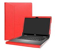 Alapmk Diseñado Especialmente La Funda Protectora de Cuero de PU para 13.3" DELL Latitude 13 7389 7390 2-in-1 Series Ordenador portátil,Rojo
