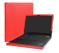 Alapmk Diseñado Especialmente La Funda Protectora de Cuero de PU para 13.3" Lenovo Thinkpad X380 Yoga & ThinkPad Yoga 370 Ordenador portátil(Not fit Thinkpad X390/X390/L380/L380 Yoga),Rojo