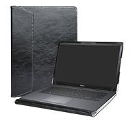 Alapmk Diseñado Especialmente La Funda Protectora de Cuero de PU para 14" DELL Latitude 14 7490 7480 Series Ordenador portátil,Negro
