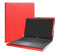 Alapmk Diseñado Especialmente La Funda Protectora de Cuero de PU para 14" DELL Latitude 14 7490 7480 Series Ordenador portátil,Rojo