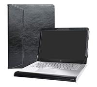 Alapmk Diseñado Especialmente La Funda Protectora de Cuero de PU para 14" HP Notebook 14 14-cmXXX 14-ckXXX Series Ordenador portátil,Negro