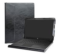 Alapmk Diseñado Especialmente La Funda Protectora de Cuero de PU para 14" HP Stream 14 14-dsXXXX 14-axXXX 14-cbXXX/Stream 14 Pro & HP Chromebook 14 G5/14-caXXX 14-bdXXXX Laptop,Negro