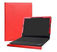 Alapmk Diseñado Especialmente La Funda Protectora de Cuero de PU para 14" Lenovo ThinkPad E470 E475 E460 E465 E450 E455 E450C Ordenador portátil (No Compatible con: thinkpad E480 E440),Rojo