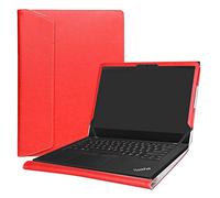 Alapmk Diseñado Especialmente La Funda Protectora de Cuero de PU para 14" Lenovo ThinkPad L480 L490 Series Ordenador portátil,Rojo