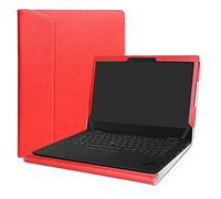 Alapmk Diseñado Especialmente La Funda Protectora de Cuero de PU para 14" Lenovo Thinkpad X1 Yoga 1st Gen & 2nd Gen & 3rd Gen Series Ordenador portátil,Rojo
