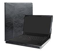 Alapmk Diseñado Especialmente La Funda Protectora de Cuero de PU para 14" Lenovo Thinkpad X1 Yoga 1st Gen & 2nd Gen & 3rd Gen Series Ordenador portátil,Negro
