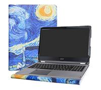 Alapmk Diseñado Especialmente La Funda Protectora de Cuero de PU para 15.6" Acer Aspire R15 R5-571T R5-571TG & Acer Swift 3 15 SF315-51G SF315-51 SF315-41 Series Ordenador portátil,Starry Night