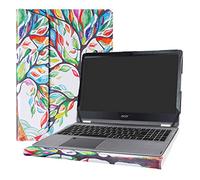 Alapmk Diseñado Especialmente La Funda Protectora de Cuero de PU para 15.6" Acer Aspire R15 R5-571T R5-571TG & Acer Swift 3 15 SF315-51G SF315-51 SF315-41 Series Ordenador portátil,Love Tree