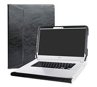 Alapmk Diseñado Especialmente La Funda Protectora de Cuero de PU para 15.6" Acer Chromebook 15 C910/CB5-571/CB3-531 Series Ordenador portátil,Negro
