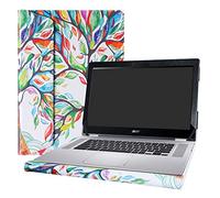 Alapmk Diseñado Especialmente La Funda Protectora de Cuero de PU para 15.6" Acer CHROMEBOOK SPIN 15 CP315-1H Series Ordenador portátil,Love Tree