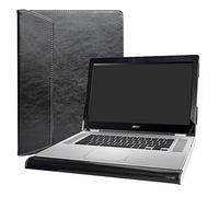 Alapmk Diseñado Especialmente La Funda Protectora de Cuero de PU para 15.6" Acer CHROMEBOOK SPIN 15 CP315-1H Series Ordenador portátil,Negro