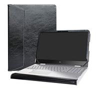 Alapmk Diseñado Especialmente La Funda Protectora de Cuero de PU para 15.6" HP Envy X360 15 15-wXXX 15-apXXX 15-arXXX m6-apXXX m6-arXXX Series Ordenador portátil,Negro