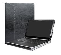 Alapmk Diseñado Especialmente La Funda Protectora de Cuero de PU para 15.6" HP Pavilion x360 15 15-brXXX / 15-bkXXX Series Ordenador portátil,Negro