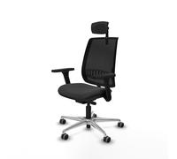 Alares traslack malla negra similpiel gris oscuro brazos 3d base alumi