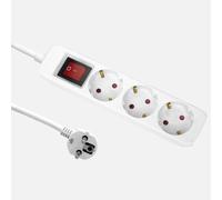 Alargadera florey cable 1,5m 3gx1,5mm2, 3enchufes+interruptor blanca p