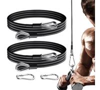 Alargador de cable de fitness, 2 unidades ergonómicas y robustas, para entrenamiento de fuerza en casa, para gimnasio, para deportes, yoga, entrenamiento de fuerza, piernas, espalda, brazos, tríceps