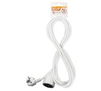 Alargador De Corriente Doméstico De 5 Metros Con Toma De Tierra - 16 Amperios (3680w) - Blanco