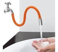 Alargador de Grifo Antisalpicaduras Ajustable - Manguera flexible con espuma/chorro aireado, giro universal 360° para fregadero de cocina/baño, extensión de grifo extensible (conexión 1/2 pulgada)