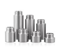 Alargador de grifo de acero inoxidable, 7 unidades, G1/2 pulgadas, extensión de rosca DN15, no es fácil de oxidar, espesada para grifos, válvulas de esquina, cabezales de ducha