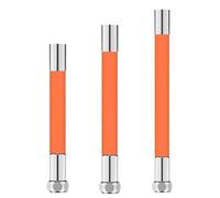 Alargador de grifo giratorio 360° de silicona, longitud ajustable | 20/30/50 cm con conexión de cobre inoxidable, boquilla antisalpicaduras de espuma para baño, cocina, color naranja