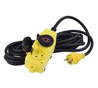 Alargador de Obra 4 enchufes 16 A + T con válvulas, IP44. Cable HO7RN-F 3G1,5 mm2, Longitud 5 Metros.