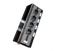 Alargador de señal XLR de 4 canales para sistemas DMX512, AES y COM, alcance de hasta 300 metros, Plug and Play sin alimentación, carcasa de aluminio resistente, conector XLR de 4 vías (conector macho