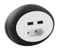 Alargador de Viaje 230V con 2 Puertos USB y 1,4 Metros de Longitud, Ideal para Cargar Dispositivos en Viajes y Uso Diario.