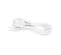 Alargador eléctrico Blanco 3 Metros Manguera 2x1 mm² con Clavija Plana y Base con Pozo Cable Flexible 3680W