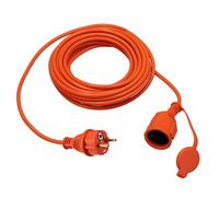 Alargador Eléctrico Exterior 20m IP44 3×1,5mm² 2000W Naranja - Cable de Extensión Impermeable con Enchufe Uni-Schuko y Toma Schuko Tipo F con Tapa - Alargador para Jardín, Cortacésped - Horoz Electric