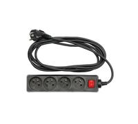 Alargador eléctrico - VOREL - 72630 - 4 tomas - Con toma de tierra - 1,5 m