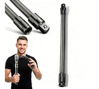 Alargador Flexible 1/2" para Llave de Carraca, Eje de Torsión Flexible para Vasos, Barra de Extensión de Muelle para Llaves Eléctricas y Espacios Estrechos(No Universal Joint,9.8inch)